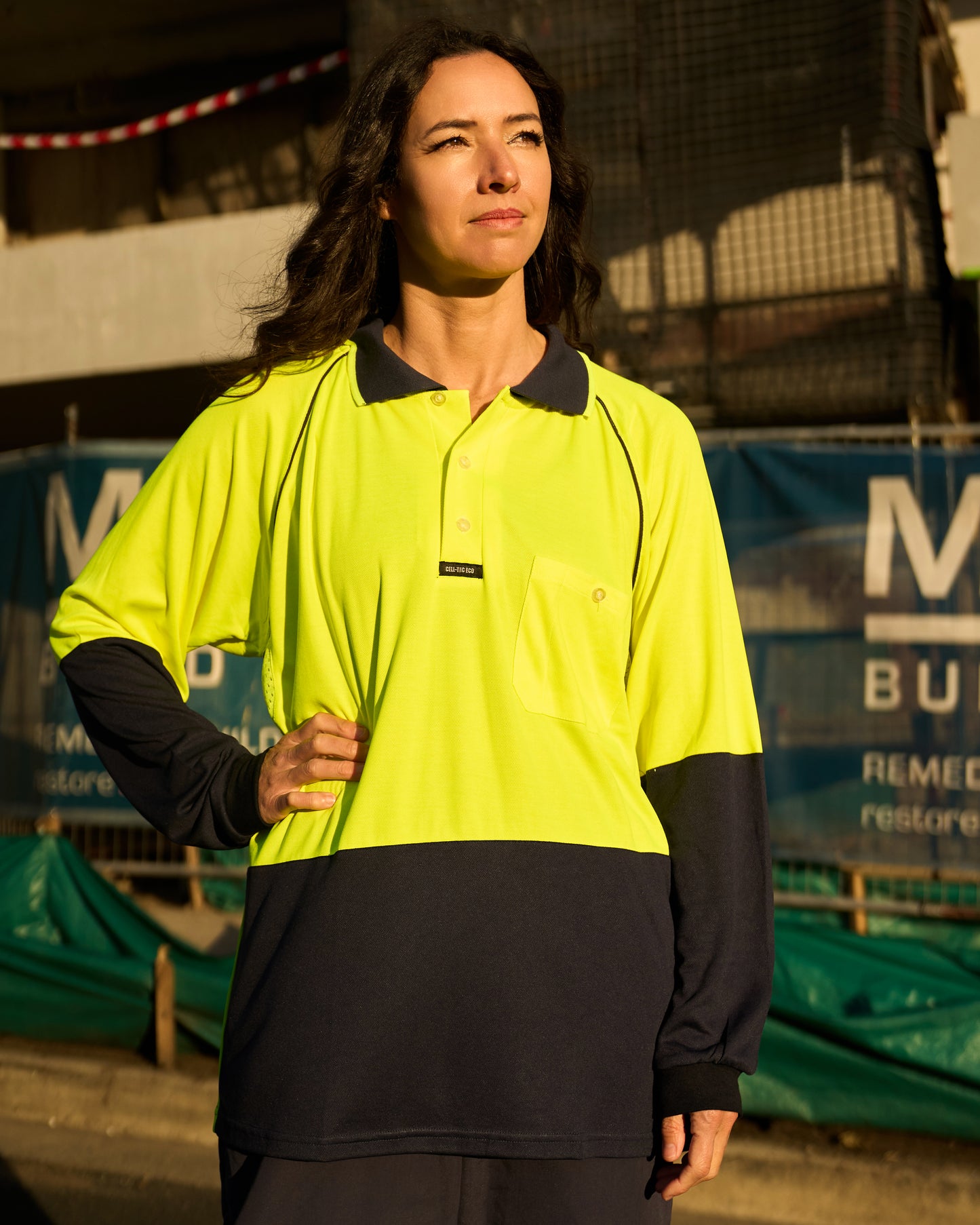 Ray-safe Bamboo Work Shirt | Cell-Tec Eco Smart Hi-Vis Day Polo 1103