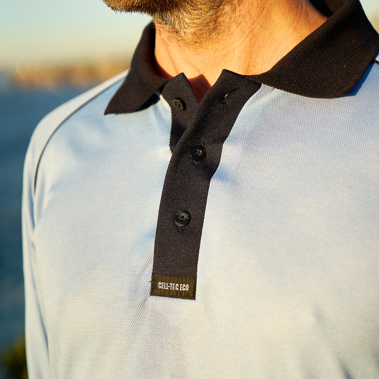 Ray-safe Bamboo Cell-Tec Eco Smart Lifeguard Polo — Sustainable Sun-Safe Patrol Shirt 1103RL